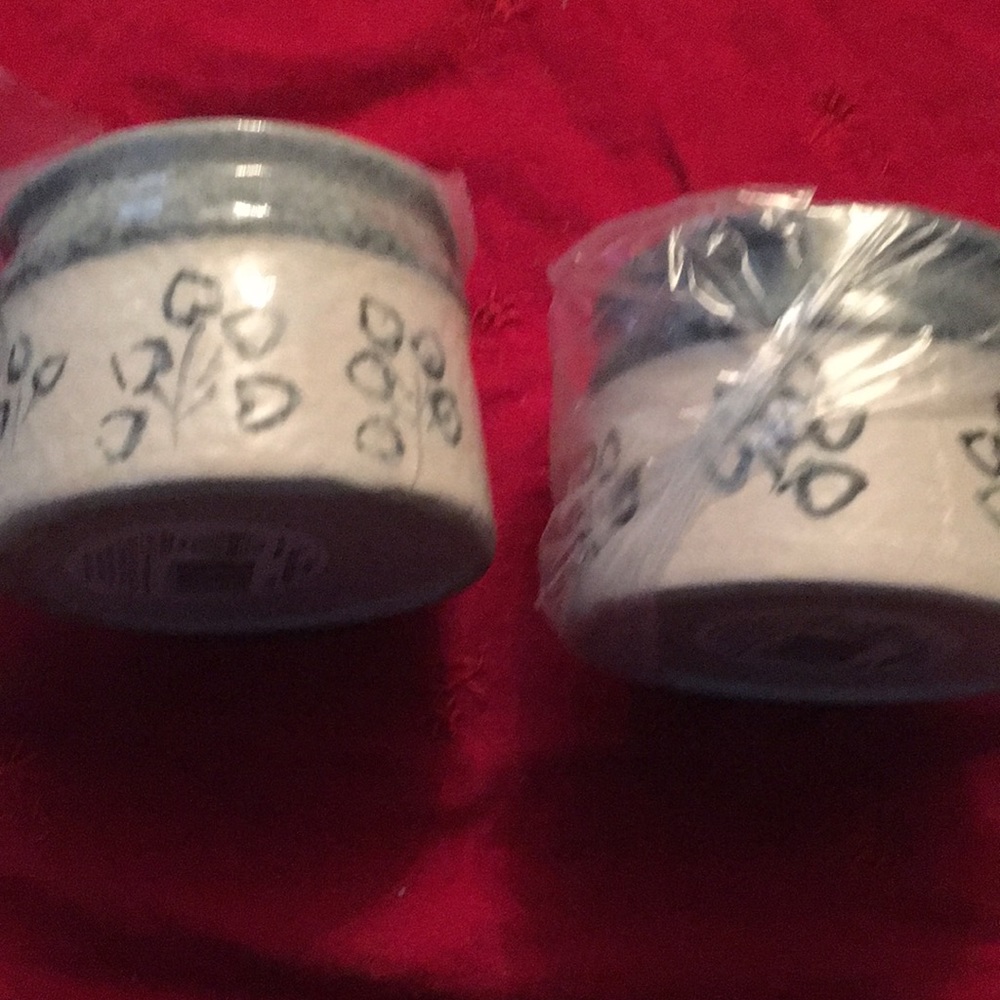 Vintage 1998 set of two votive cupholders with candles